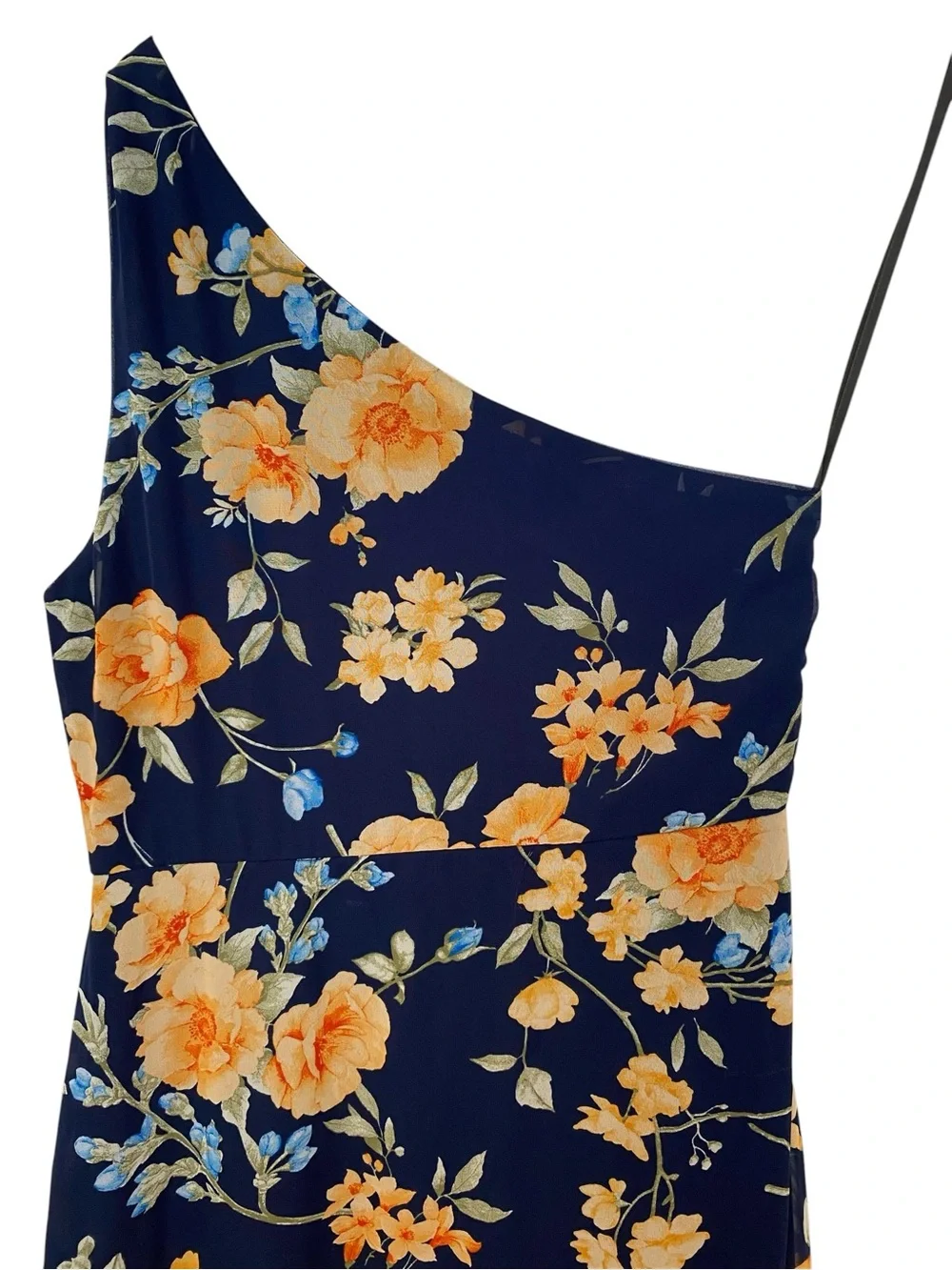 NEW LULUS ONE SHOULDER FLORAL MAXI DRESS SZ SMALL - Picture 5 of 7